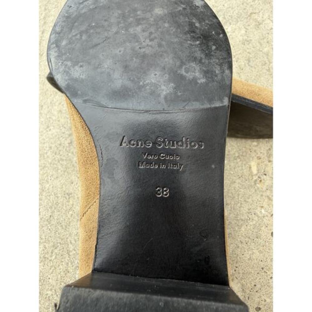 Acne Studios 7 | EU 38 Jensen Brown Suede Leather Ankle Chelsea Boot Pointed Toe - Picture 6 of 10